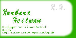 norbert heilman business card